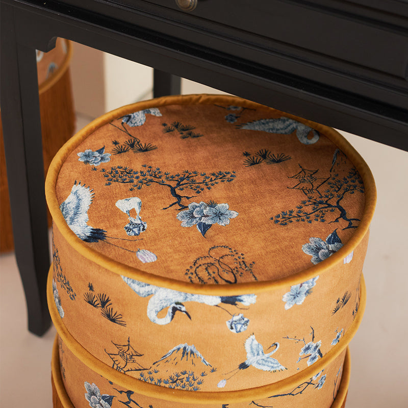 Traditional Cylindrical Storage Stool